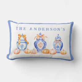 Fall Pumpkin Chinoiserie Ginger Jar Lendenkissen