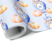 Fall Pumpkin | Chinoiserie Ginger Jar Monogram Geschenkpapier (Rolleneckpunkt)