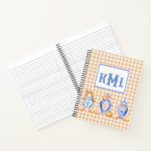 Fall Pumpkin Chinoiserie Ginger Jar Monogram Notizblock (Innenseite)