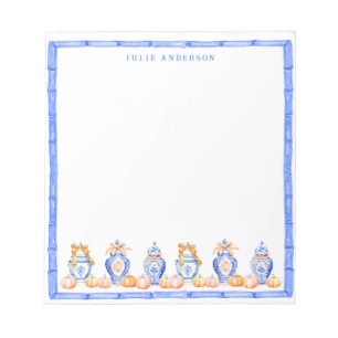 Fall Pumpkin Chinoiserie Ginger Jar Notizblock