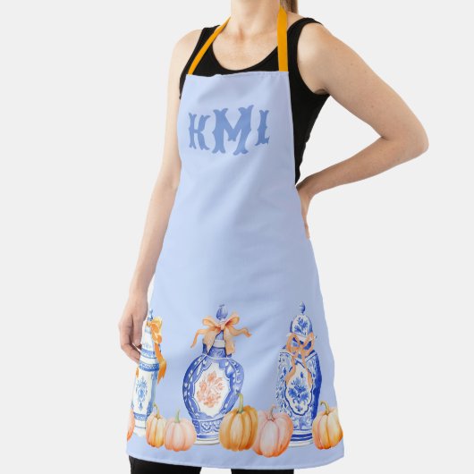 Fall Pumpkin Chinoiserie Ginger Jar Schürze (InSitu)