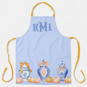 Fall Pumpkin Chinoiserie Ginger Jar Schürze (Vorderseite)