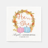 Fall Pumpkin Cocktail Paper Napkins Serviette (Vorderseite)