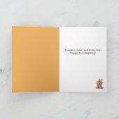 Fall Pumpkin Cowgirl Boots Erntedank Cousin Karte (Innenseite)