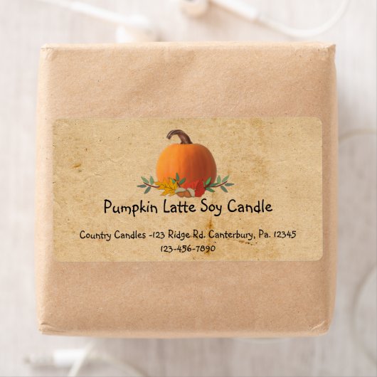 Fall Pumpkin Custom Product Business Label (Insitu)