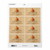 Fall Pumpkin Custom Product Business Label (Vorne)