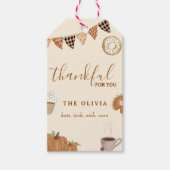 Fall Pumpkin dankbar für Ihr Geschenk Tag Geschenkanhänger (Vorderseite)