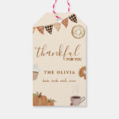 Fall Pumpkin dankbar für Ihr Geschenk Tag Geschenkanhänger (Rückseite)