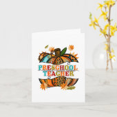 Fall Pumpkin dankbar gesegnete Preschool-Lehrer Karte (Gelbe Blume)