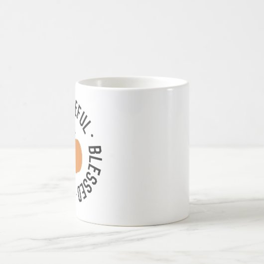 Fall Pumpkin Dankbarkeit dankbar gesegnet Herbst Kaffeetasse (Mittel)