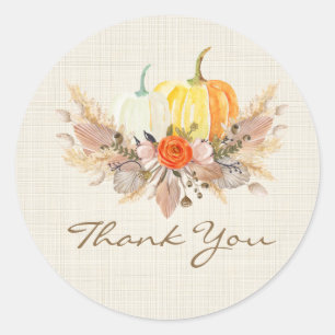 Fall Pumpkin Danke Stickers