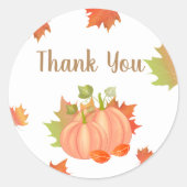 Fall Pumpkin Danke Stickers (Vorderseite)