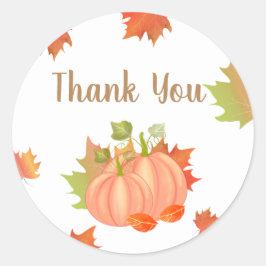 Fall Pumpkin Danke Stickers