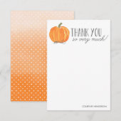 Fall Pumpkin | Dankeschön Dankeskarte (Vorne/Hinten)