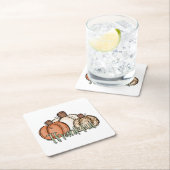 Fall Pumpkin DankeschönFul Simple Rechteckiger Pappuntersetzer (Vor Ort)