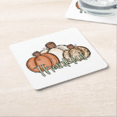 Fall Pumpkin DankeschönFul Simple Rechteckiger Pappuntersetzer (angewinkelt)