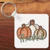 Fall Pumpkin DankeschönFul Simple Schlüsselanhänger (Vorderseite)