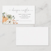 Fall Pumpkin Diaper Raffle Begleitkarte (Vorne/Hinten)