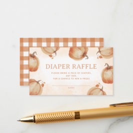 Fall Pumpkin Diaper Raffle Begleitkarte