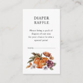 Fall Pumpkin Diaper Raffle Card Begleitkarte (Vorderseite)