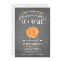 Fall Pumpkin | Einladung der Babydusche