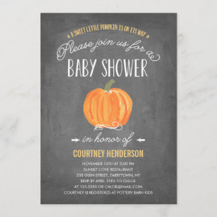 Fall Pumpkin   Einladung der Babydusche