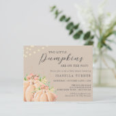 Fall Pumpkin | Einladung zur Zweibettzwaschdusche (Stehend Vorderseite)