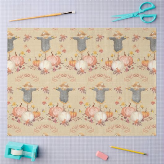 Fall Pumpkin Ernte Autumn Leaf Mustard Decoupage Seidenpapier (Basteln)