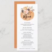 Fall Pumpkin Erntedank Dinner Menü Menükarte (Vorne/Hinten)