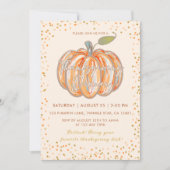 Fall Pumpkin Erntedank Dinner Party Einladung (Vorderseite)