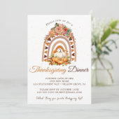 Fall Pumpkin Erntedank Dinner Party Einladung (Stehend Vorderseite)