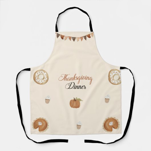 Fall Pumpkin Erntedank Dinner Schürze (Vorderseite)