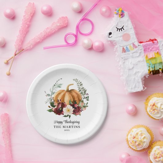 Fall Pumpkin Erntedank Pappteller (Party)