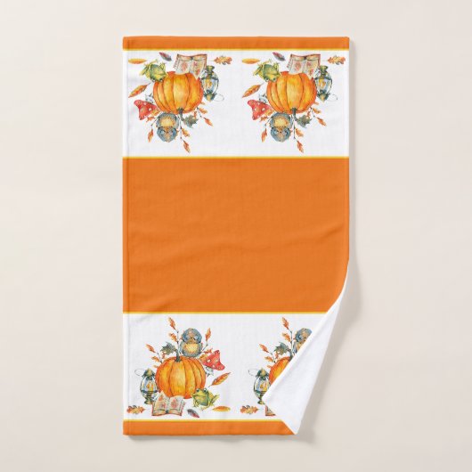 Fall Pumpkin-Eule und Frosch Badhandtuch Set (Handtuch)