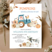 Fall Pumpkin Farm Tier Geburtstag Einladung
