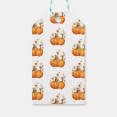 Fall Pumpkin Floral Baby Dusche Danke Geschenkanhänger (Rückseite)