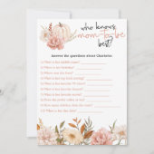 Fall Pumpkin Floral Baby Duschkarte Dankeskarte (Vorderseite)