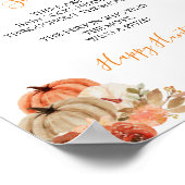 Fall Pumpkin Floral Baby Kleidung Baby Sock Hit Poster (Ecke)