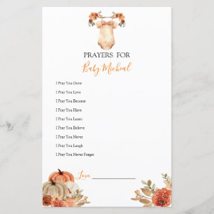 Fall Pumpkin Floral Baby Kleidung Gebete für Baby