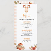 Fall Pumpkin Floral Baby Kleidung Kinderdusche Men Menükarte (Vorne/Hinten)