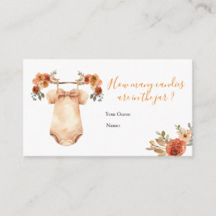 Fall Pumpkin Floral Baby Kleidung wie viele Kanadi Begleitkarte