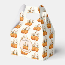 Fall Pumpkin Floral Baby Shower Custom Geschenkschachtel