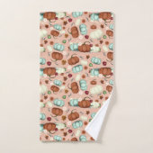 Fall Pumpkin Floral Badhandtuch Set (Handtuch)