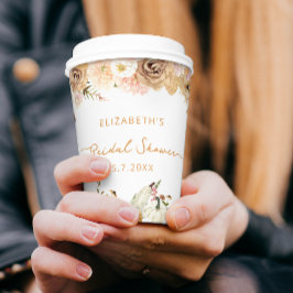 Fall Pumpkin Floral Brautparty Paper Cups Pappbecher