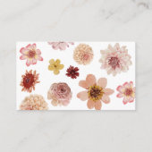 Fall Pumpkin Floral Diaper Raffel Ticket Begleitkarte (Rückseite)