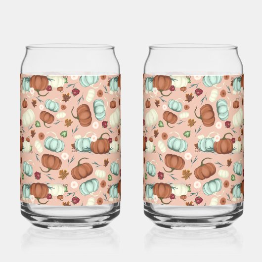 Fall Pumpkin Floral Dosenglas (Links)