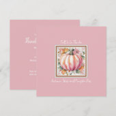 Fall Pumpkin Floral Einladung (Vorne/Hinten)