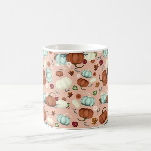 Fall Pumpkin Floral Kaffeetasse (Mittel)