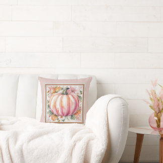 Fall Pumpkin Floral Kissen