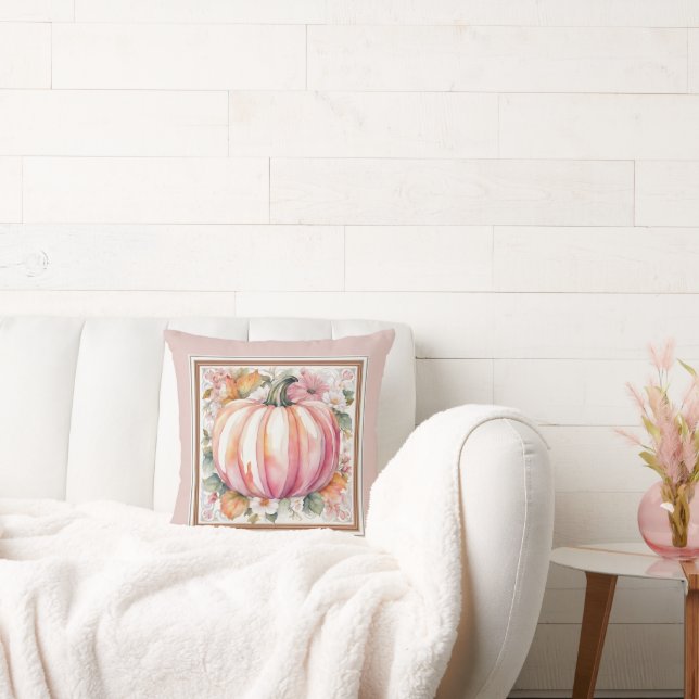 Fall Pumpkin Floral Kissen (Liege)